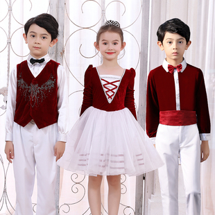 元旦儿童合唱服男女童蓬蓬裙朗诵小主持表演服幼儿演出舞蹈服12