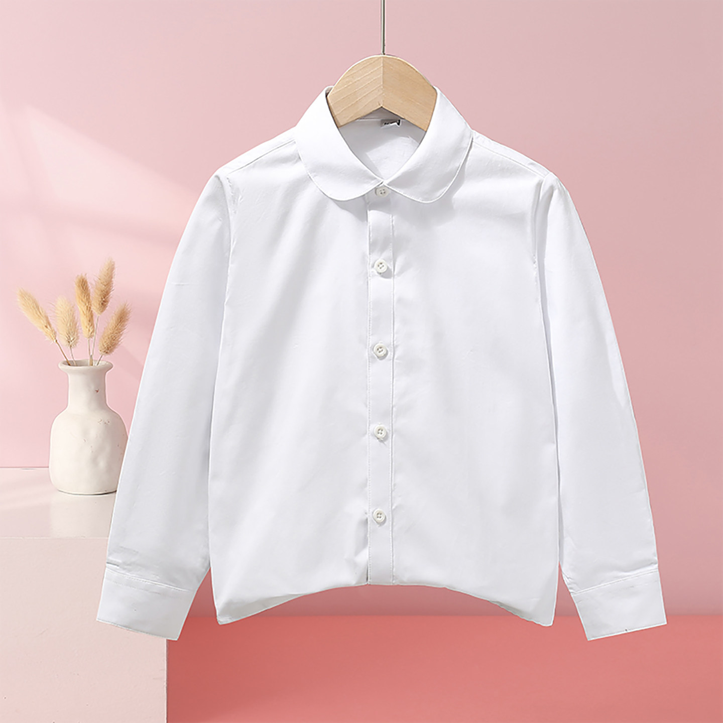 儿童加绒加厚秋冬款演出服白衬衣