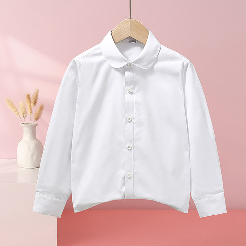 儿童加绒加厚秋冬款演出服白衬衣