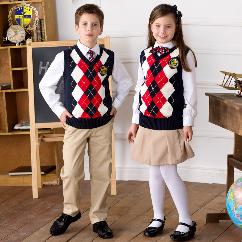 British style school uniform kindergarten Park service winter pupil Class clothes children costume Autumn Diamond vest suitin the Children/Baby/Family fitted , Uniforms/Custom uniforms  category - from Buy2taobao.com to provide professional Taobao agent buy service