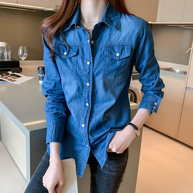womenclothes牛仔衬衫女
