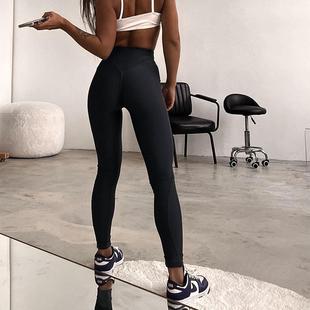 2026 women clothes针织高腰修身鲨鱼裤新款长款运动休闲长裤女欧