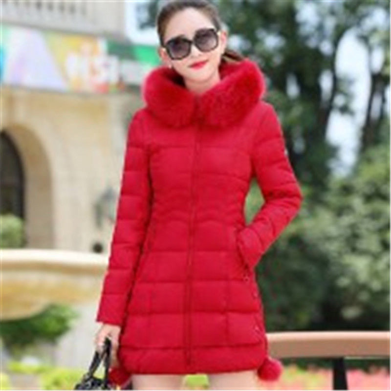 2026 women clothes冬季新款女装韩版修身中长款女士棉衣棉袄棉服