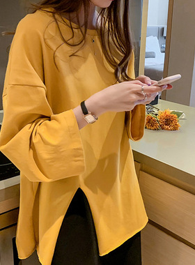 2026 women clothes长袖t恤女上衣气质春季韩版宽松百搭慵懒小众