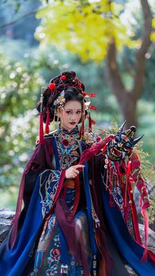 带大袖套装云间山泽汉服【傩戏】戏曲风汉元素新款明制仙气秋冬