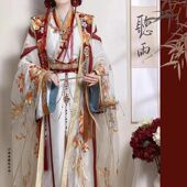 明制汉服正品 刺绣重工原创齐腰交领全套魏晋春谢怜太子悦神COS服