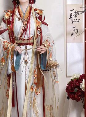 明制汉服正品刺绣重工原创齐腰交领全套魏晋春谢怜太子悦神COS服