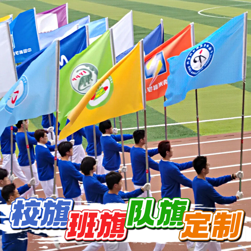 校旗制作学校比赛活动院旗设计学生入场班旗订做公司户外团建旗帜