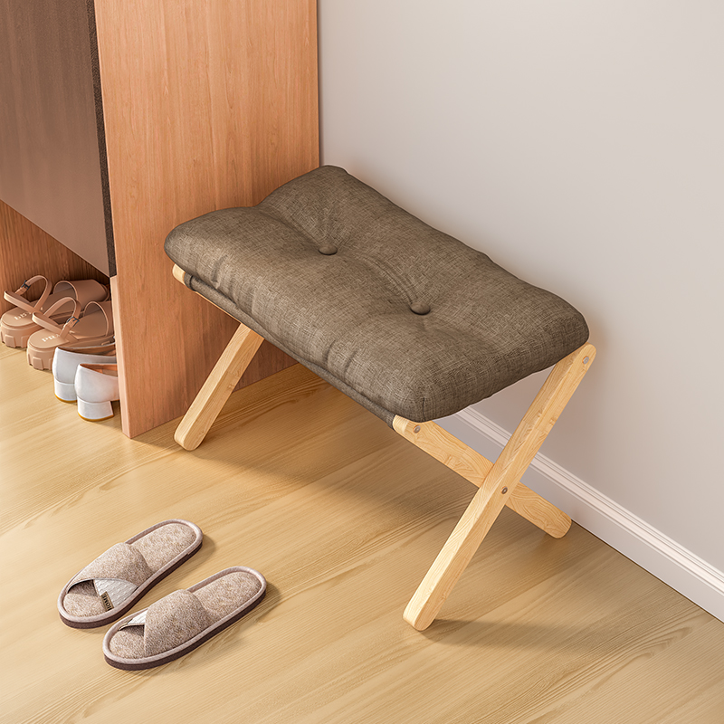 可折叠的换鞋凳实木马扎