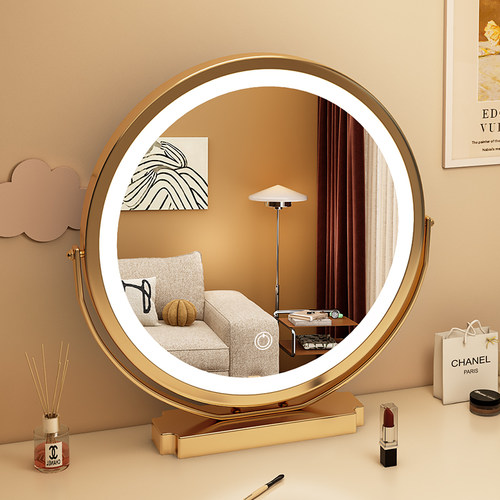 智能led化妆镜台式家用卧室带灯