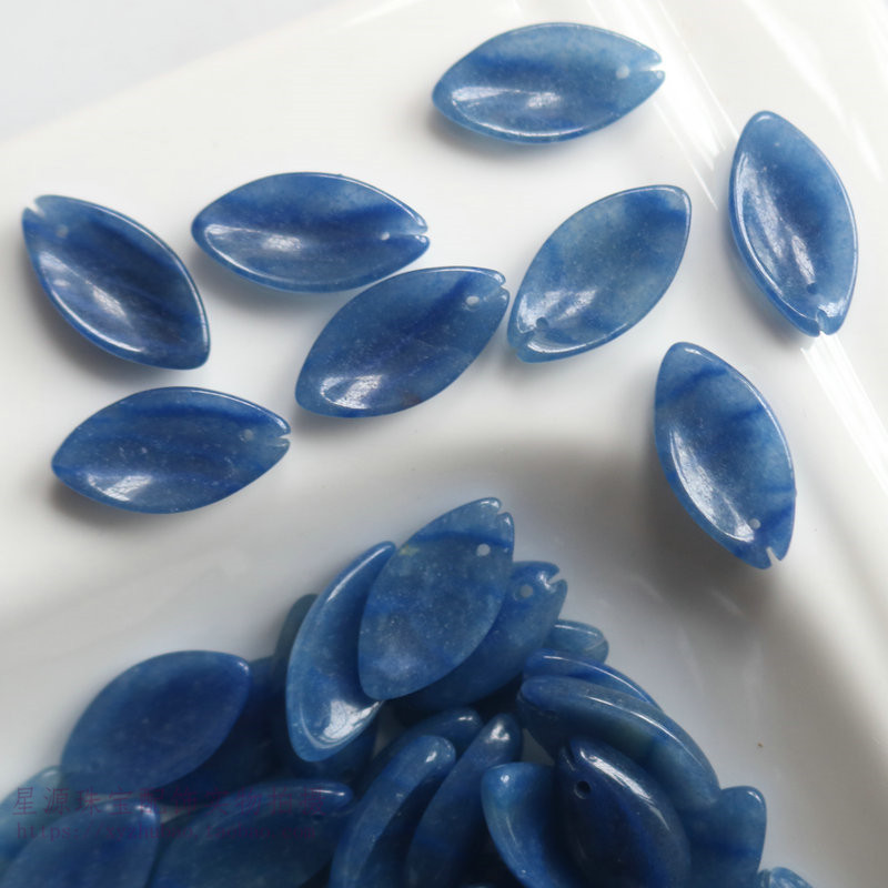 天然蓝东陵雏菊花瓣玉簪花 古风发簪头饰材料手工树叶diy饰品配件