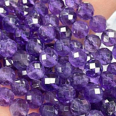 天然紫水晶草莓晶黑发晶硬秀切面