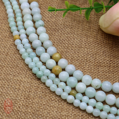 Натуральная изумрудная реплика, бусины, аксессуары из Мьянмы, ручка, браслет, ожерелье, украшение-шарик, DIY