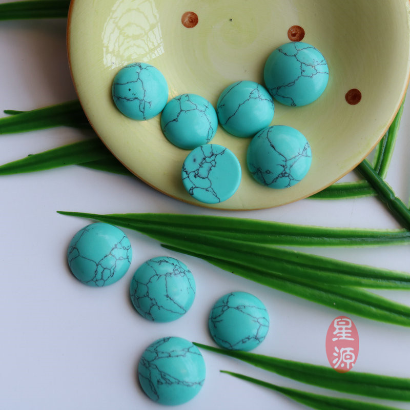 天然蓝松石圆形半边圆戒面 6-20mm 裸石贴片diy戒指吊坠饰品配件,饰品/流行首饰/时尚饰品新,DIY配件,淘宝优惠券,粉丝福利购,淘宝优惠卷