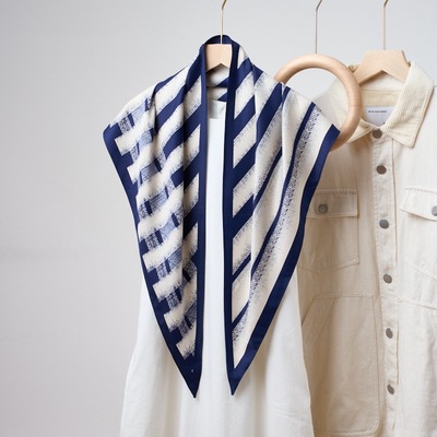 韩版三角巾时尚简约两用印花腰巾