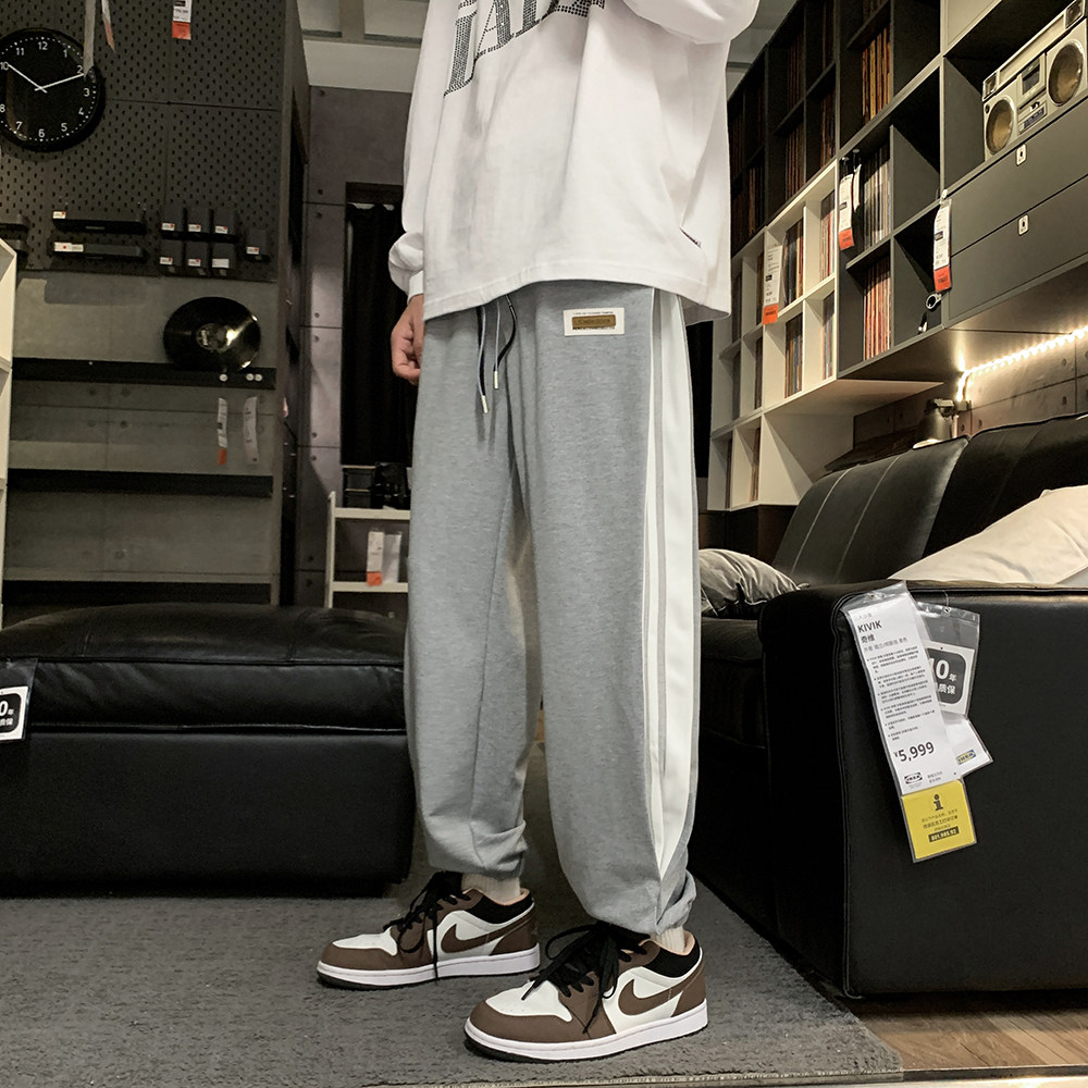 b254-k299-p48现货得物品质休闲裤男oversize宽松运动裤长裤控68,男装休闲裤,星座602