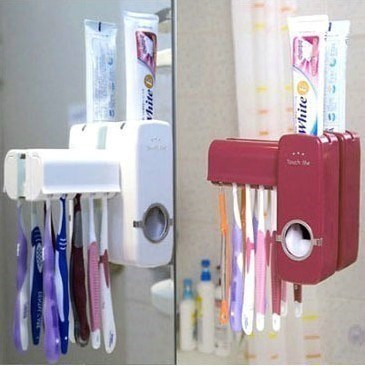 autotic toothpaste dispenser squeezer toothbrush holder au
