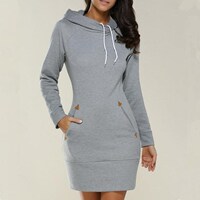 Ladies Winter Hooded Dresses Women Dress Coats 2018