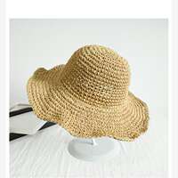 Summer Ladies Sun Beach Straw Hat Floppy Foldable Wide Brim thumbnail 4