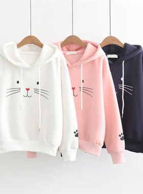 Winter clothes women prints long sleeves hoodies sweater