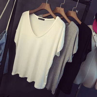 simple black white grey t shirt women fashion tops clothes