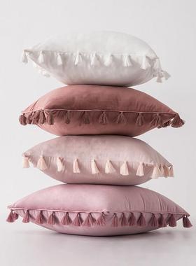 Pink Grey Yellow Navy Green Blue Beige Cushion Cover 抱枕套