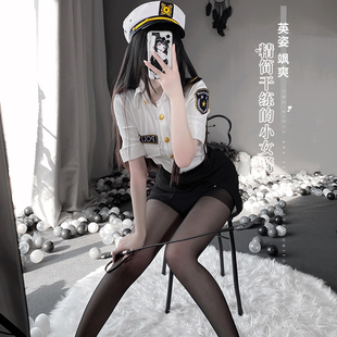 甜辣机车女警装cos角色扮演女教官空姐制服套装舞台演出服纯欲风