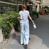 【2025】现货阔腿裤套装两件套套装2C136-6608-P165-K218，女装套装/套裙，2C136