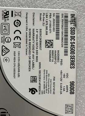 英特尔Intel SSD S4500 960G SSDSC2议价