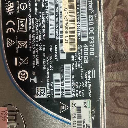 英特尔Intel P3700 400G企业级固态硬盘议价