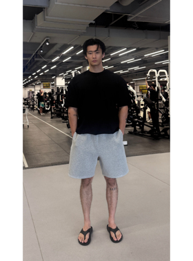 AaNn X 333太空棉宽松廓形五分运动休闲短裤