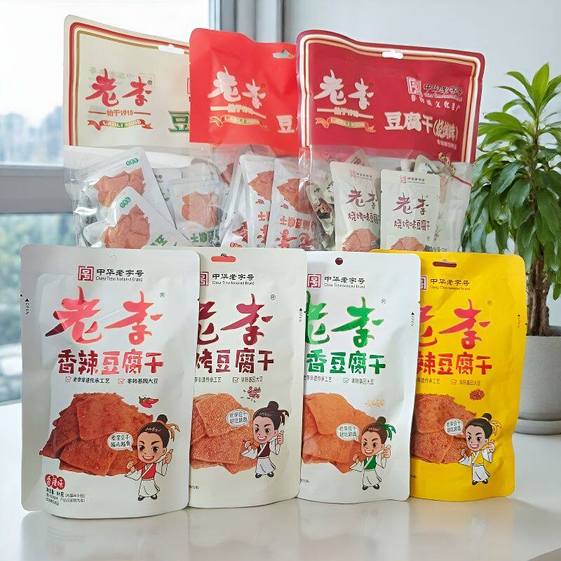 老李五香香辣烧烤麻辣豆腐干88g220团建下酒菜办公休闲解馋零食