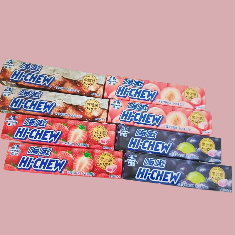 森永嗨啾果汁味软糖葡萄味 草莓味可乐味 水蜜桃味果味夹心糖果