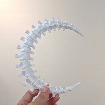 跨境3d打印诡异而优雅的脊柱月亮墙面装饰万圣节哥特式室内软装