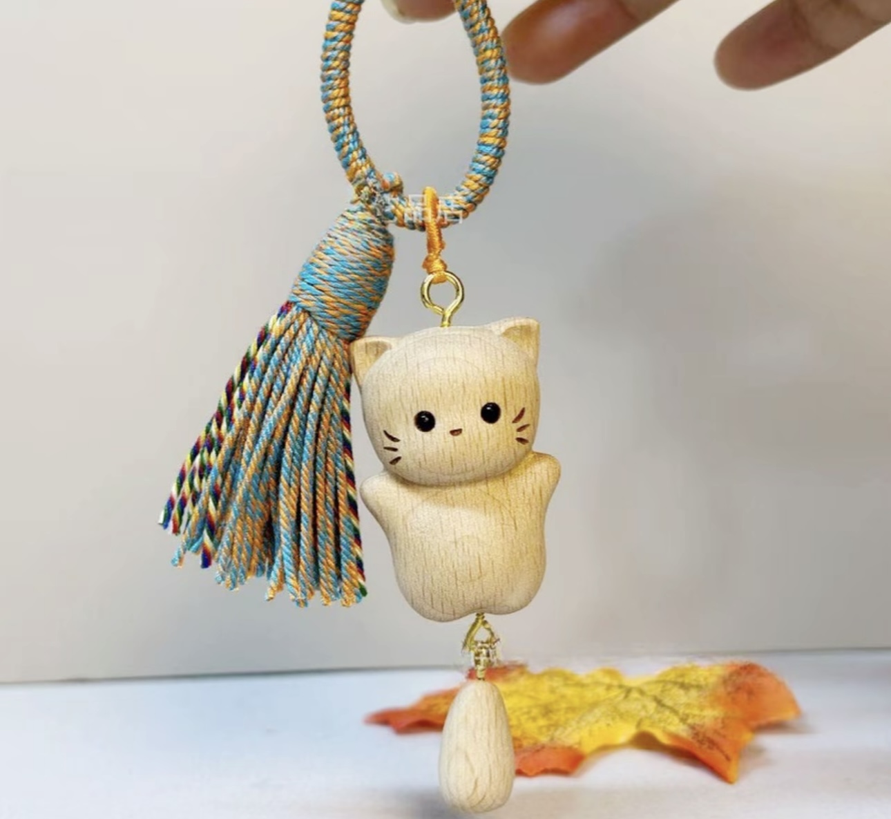 榉木可爱小猫躺平猫包包挂件吊坠猫钥匙扣治愈系喵咪流苏