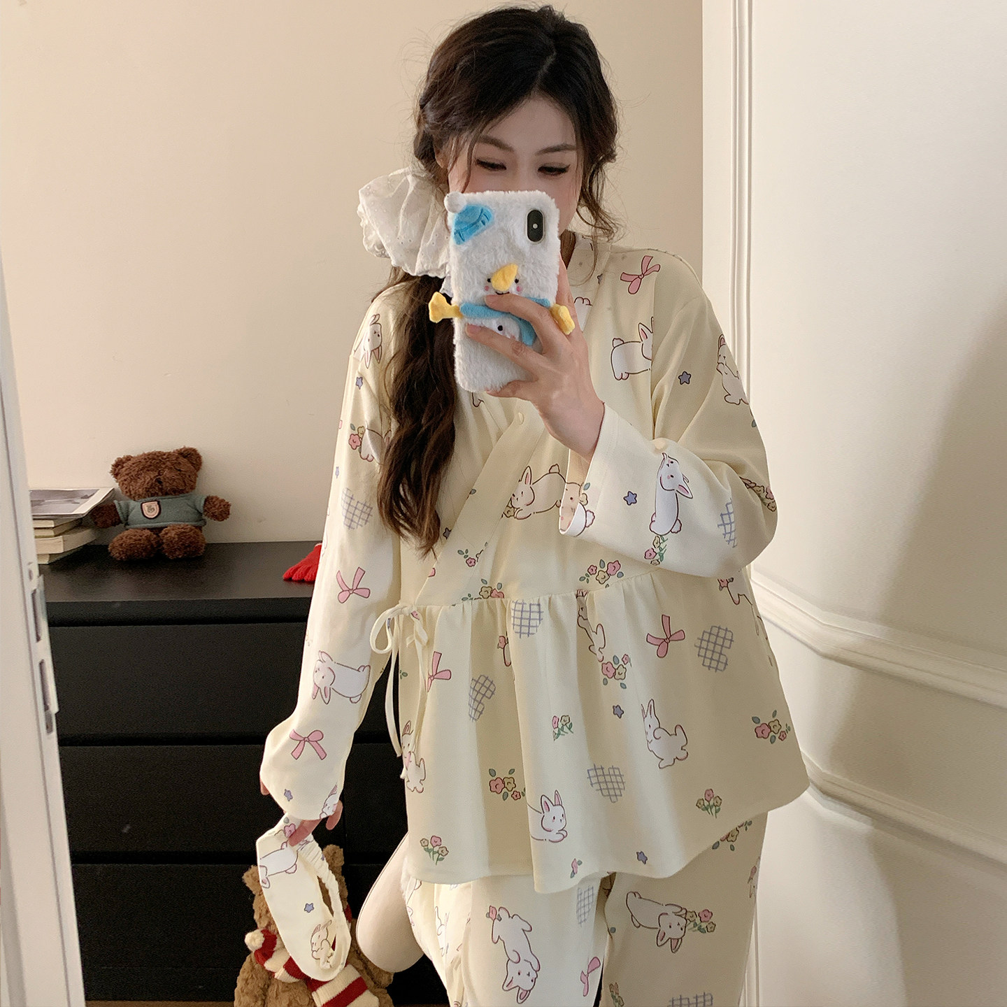 带头巾月子服带胸垫四季款纯棉产后大码孕妇睡衣春秋产妇哺乳喂奶,孕妇装/孕产妇用品/营养,家居服套装,淘宝优惠券,粉丝福利购,淘宝优惠卷