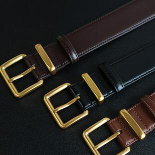 登白DENGBA.I新款皮带. 女士带腰带复古五金扣 百搭方扣款皮带