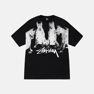 杜宾犬印花短袖 现货日本STUSSY TEE DOBERMANS T恤24新款