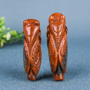 玉手把件天然黄龙玉手把件玉知了玉蝉手把件把玩件一鸣惊人玉把件