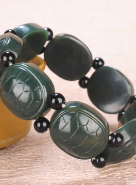 天然龙龟男款手串籽料新疆和田玉