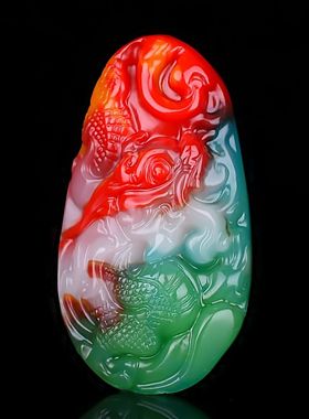 天然和田玉瑞兽祥龙把件男女