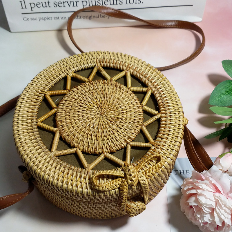 越南藤編包包女2019新款單肩女包ins手提包複古文藝小清新斜跨包在類目 特色手工藝, 地區民間特色手工藝, 竹編/竹雕中 - 來自Buy2taobao.com提供專業的淘寶代購服務