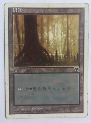 万智牌 沼泽 第五版 普 铁 地 基本地 简中 实拍【上海文波】MTG2