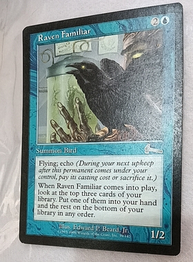 万智牌 乌鸦佣兽 远古遗产 蓝色 银 银牌 英文 实拍 上海文波 MTG