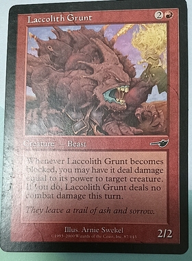 万智牌 喷炎苦力兽 Laccolith Grunt 宿敌 普牌 红 实拍 文波 MTG