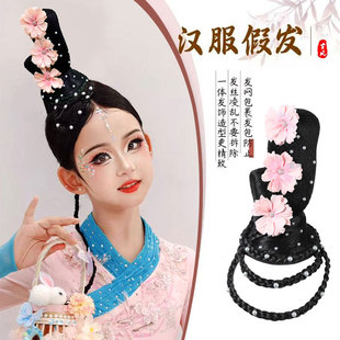 古典民族舞演出头饰古风假发后脑勺发髻艺考中国舞造型盘发包配饰