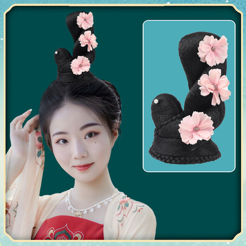 古装成人古典舞民族舞假发头饰古风汉服敦煌发饰飞天舞蹈演出发包