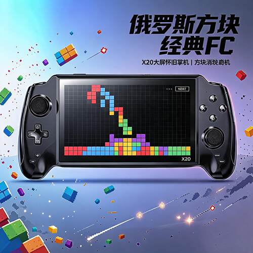 大屏7寸掌上游戏机怀旧FC俄罗斯方块街机多模拟器双摇杆掌机2026
