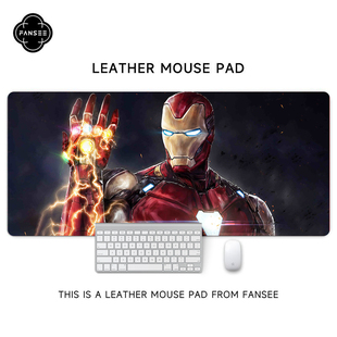 漫威钢铁侠蜘蛛侠鼠标垫超大动漫卡通宿舍电脑桌办公桌滑鼠垫防滑