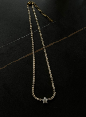 别的星 黄打屁复古百搭钛钢不掉色粗链金色系Y2K千禧韩风叠戴项链